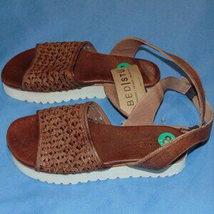 NEW  WOMEN'S  BEDSTU  BRISA  LEATHER  PLATFORM SANDALS  sz  8